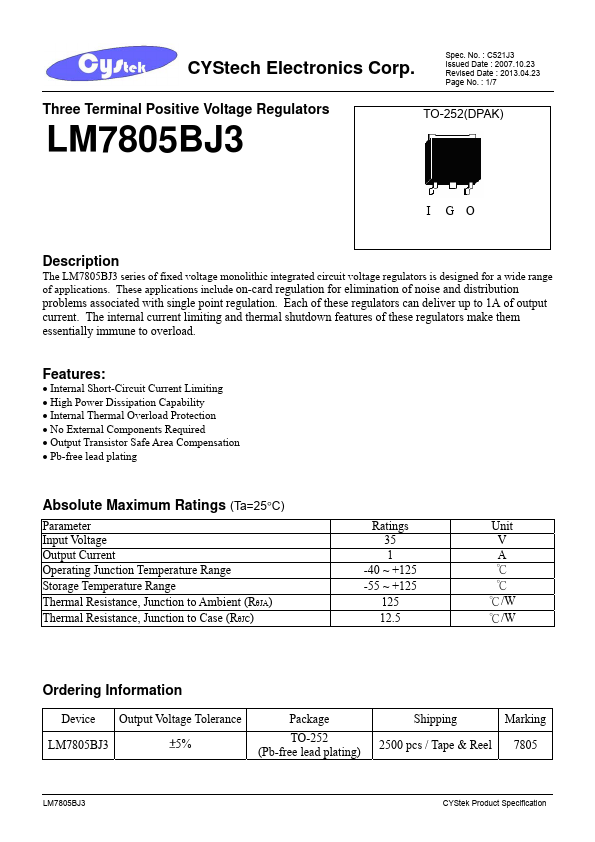 LM7805BJ3