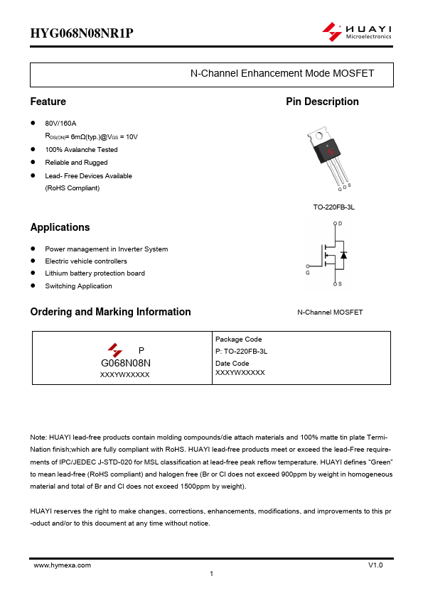HYG068N08NR1P Datasheet Preview