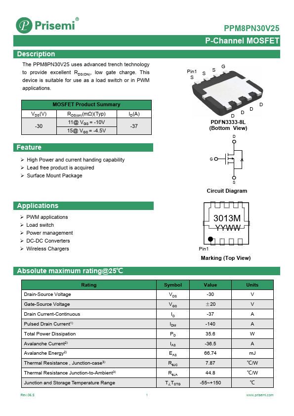 PPM8PN30V25 Datasheet Preview