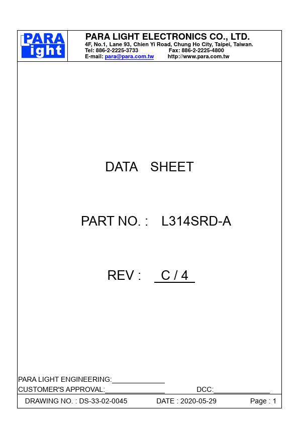 L314SRD-A Datasheet Preview