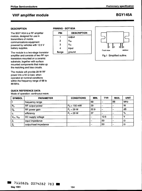 BGY145A Datasheet Preview