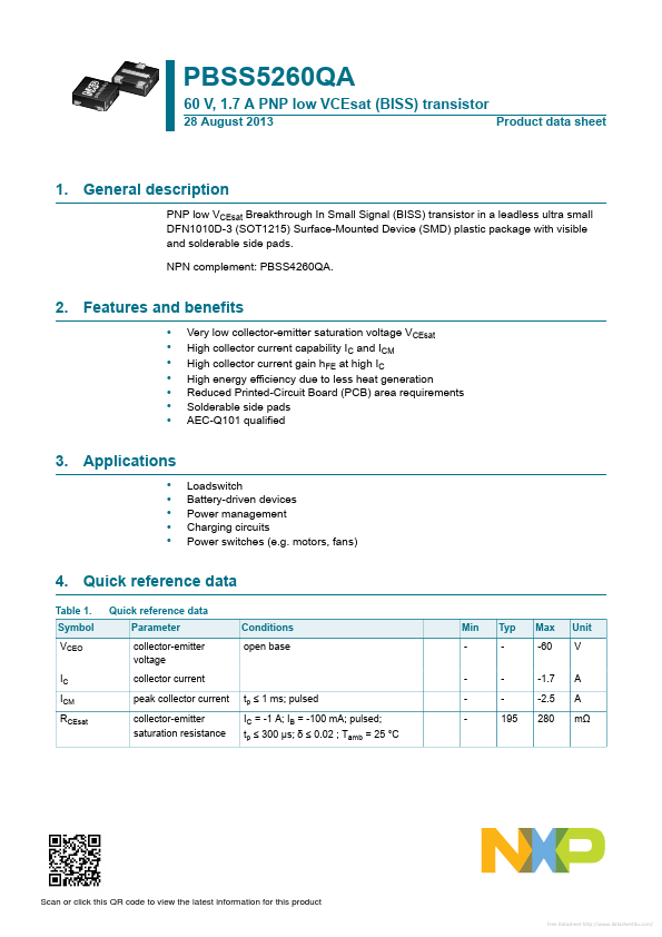 PBSS5260QA