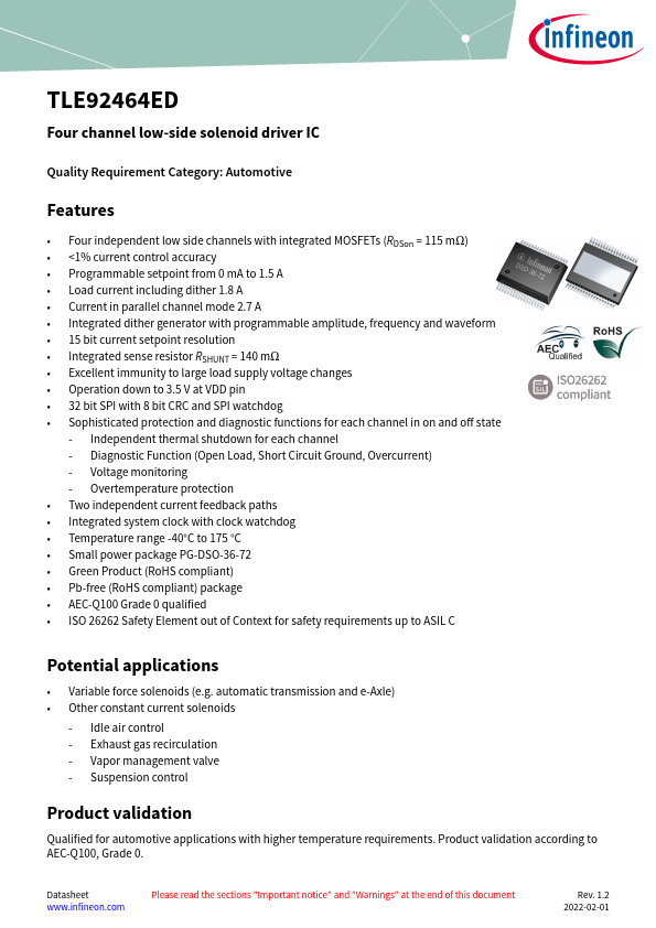TLE92464ED Datasheet Preview