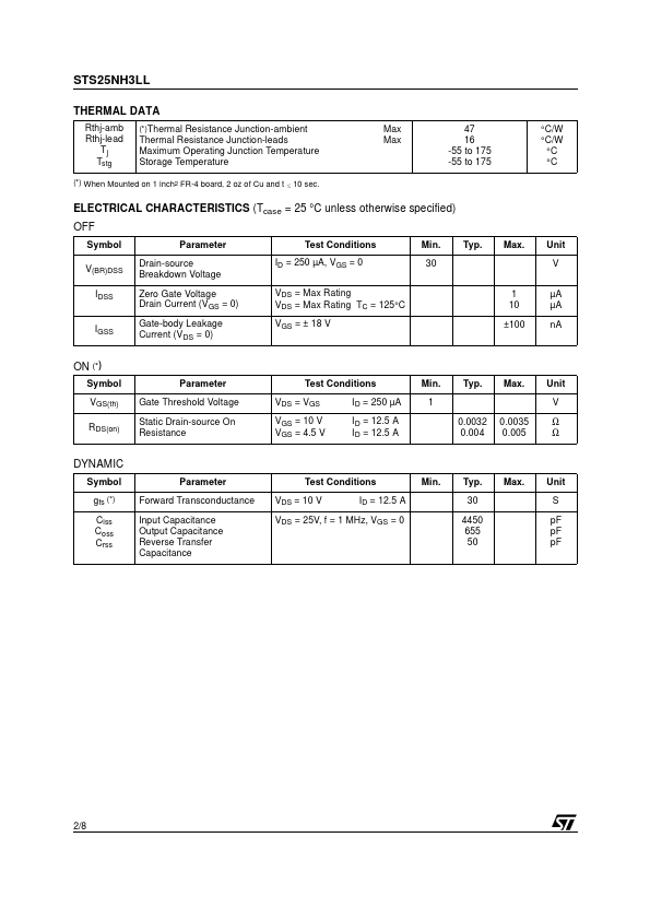 STS25NH3LL