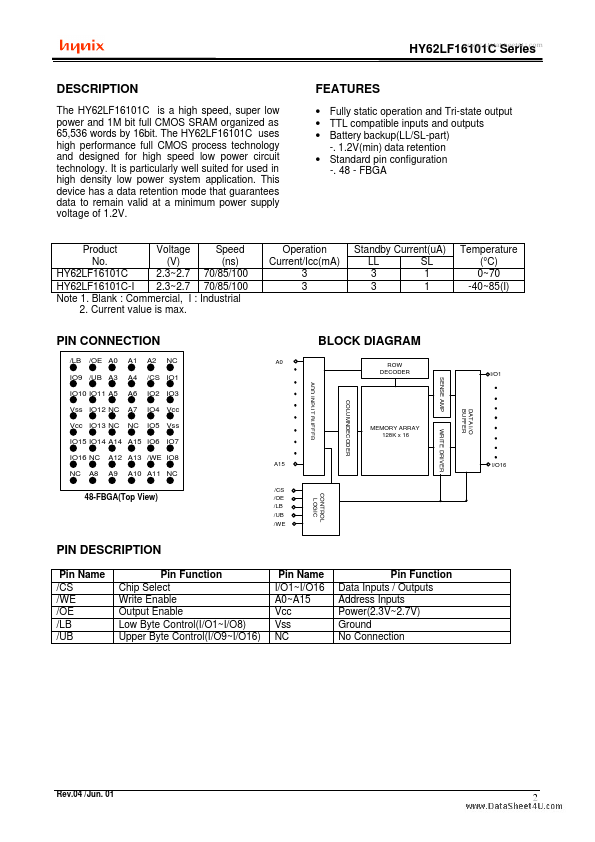 HY62LF16101C