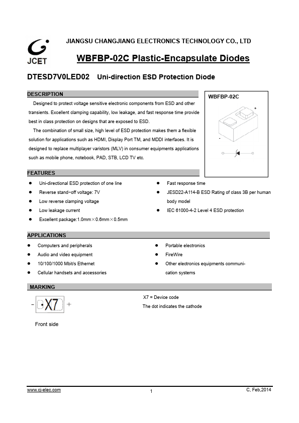 DTESD7V0LED02