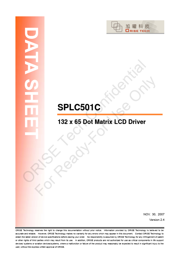 SPLC501C Datasheet Preview