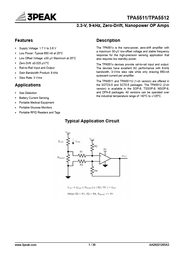 TPA5512 Datasheet Preview
