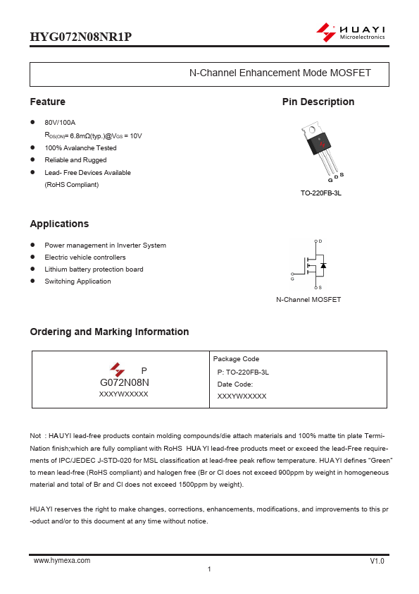 HYG072N08NR1P Datasheet Preview