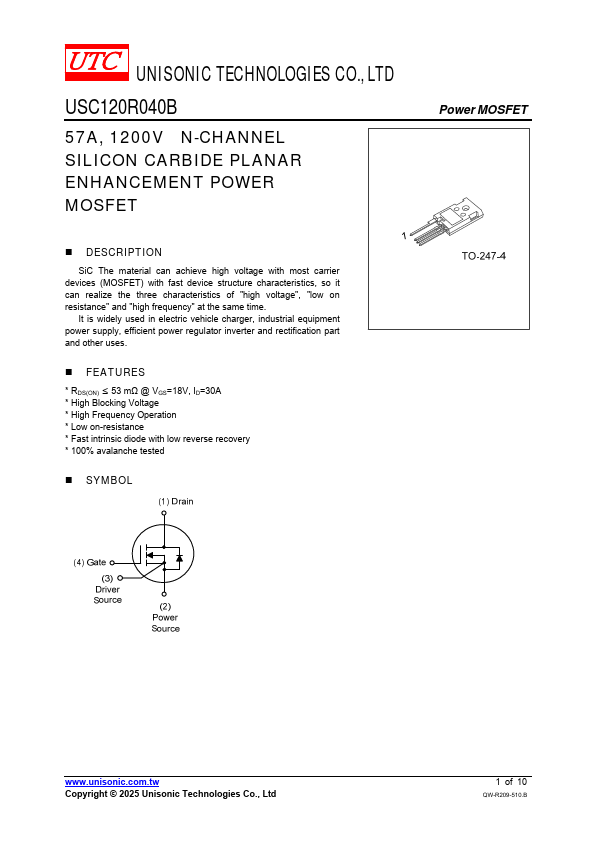 USC120R040B Datasheet Preview