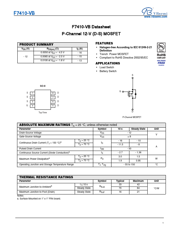 F7410 Datasheet Preview