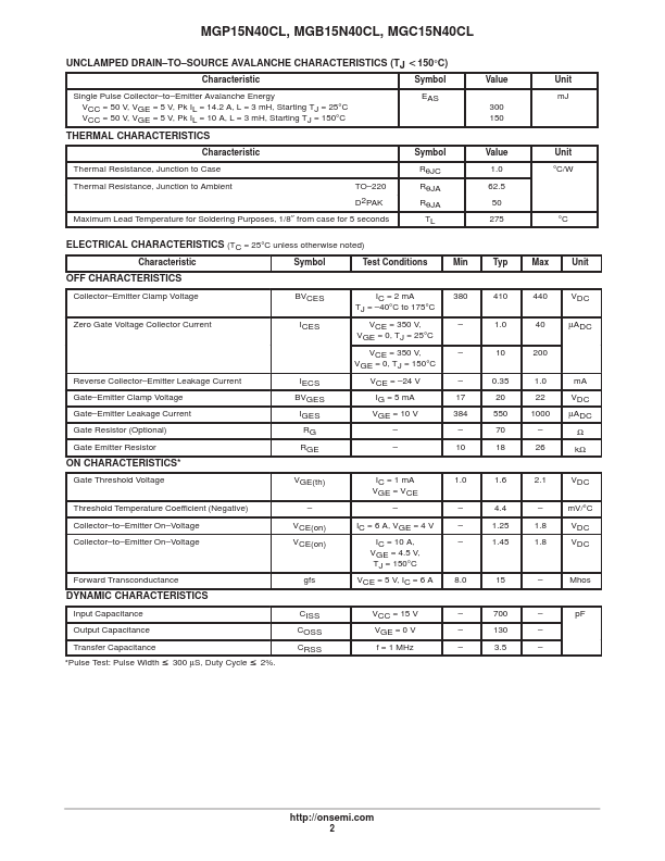 MGP15N40CL