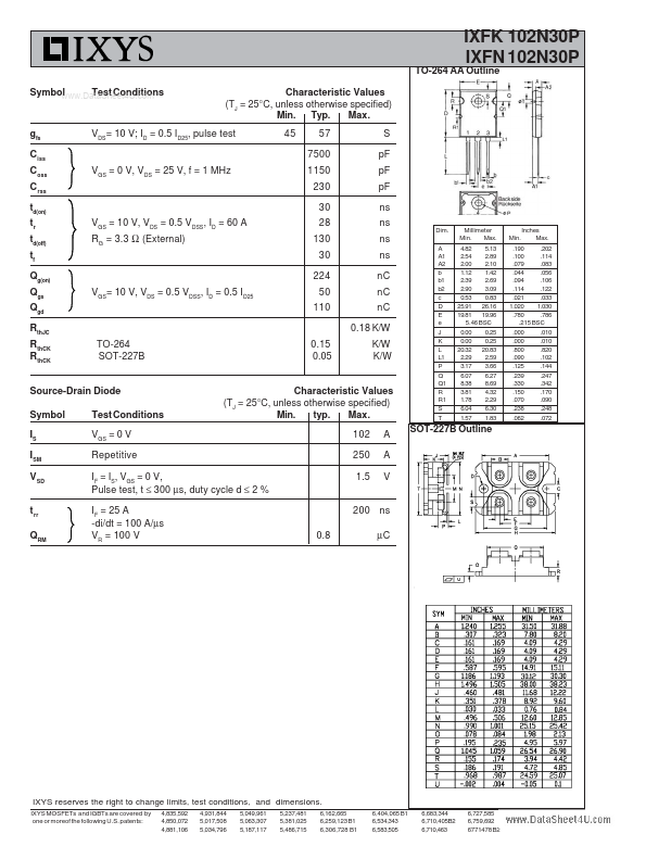 IXFN102N30P