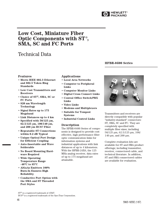 HFBR1416TB Datasheet Preview