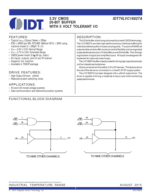 IDT74LVC16827A