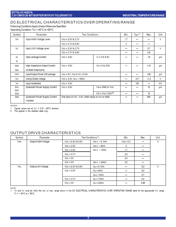 IDT74LVC16827A