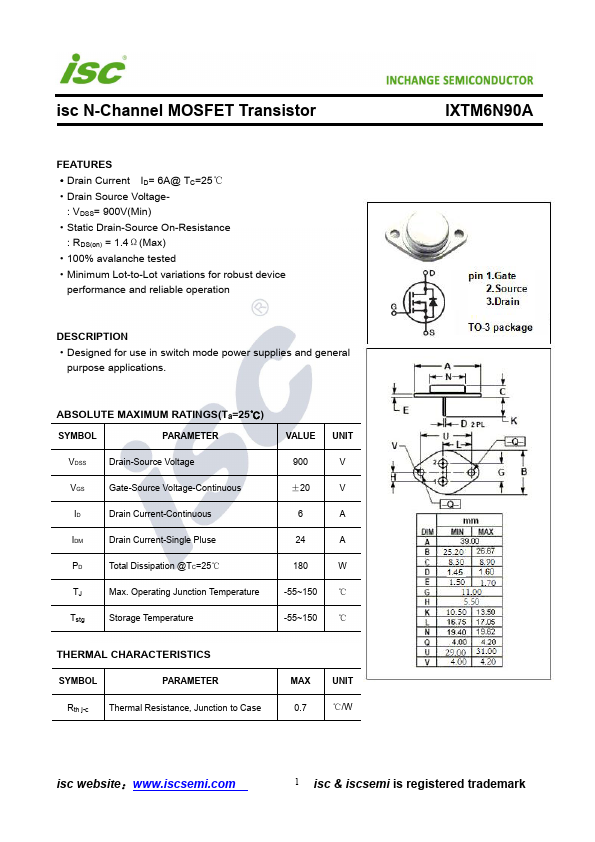 IXTM6N90A