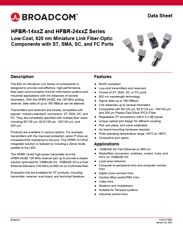 HFBR-1412PTZ