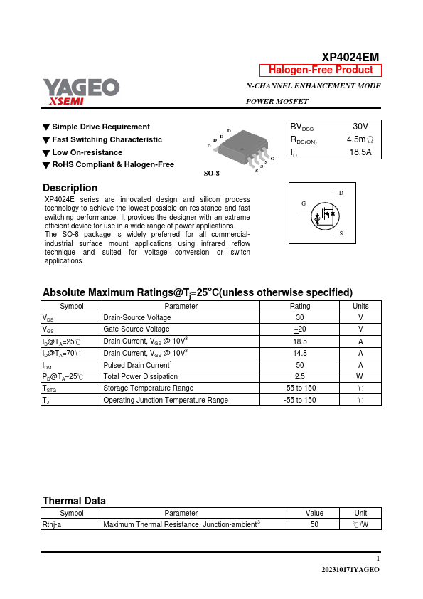 XP4024EM Datasheet Preview