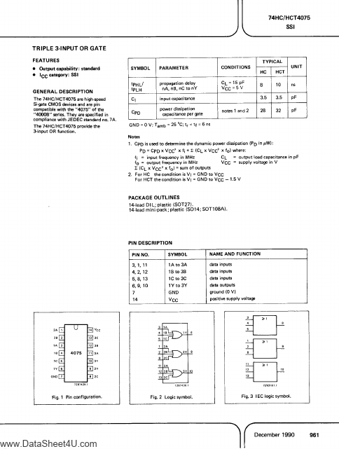 PC74HCT4075