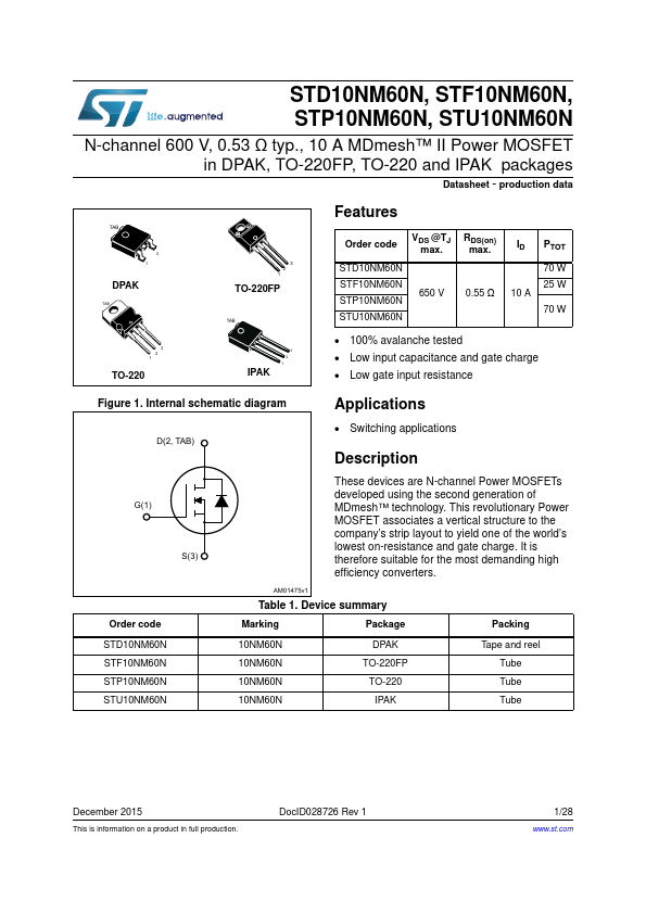 STD10NM60N