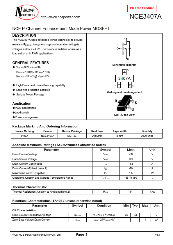 NCE3407A