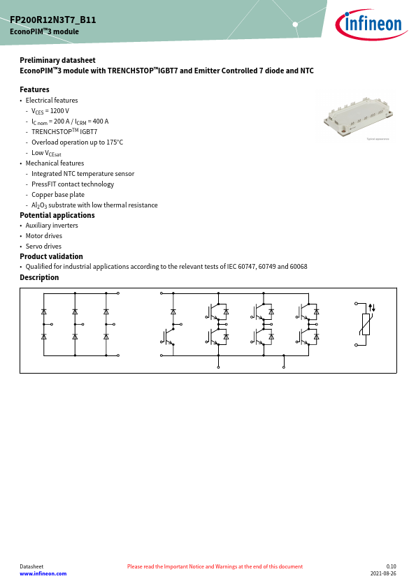 FP200R12N3T7_B11 Datasheet Preview