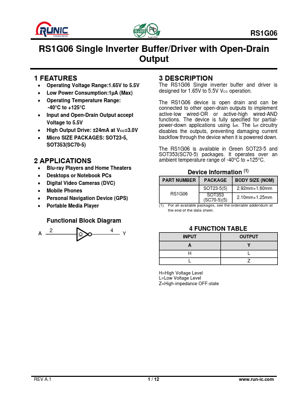 RS1G06 Datasheet Preview