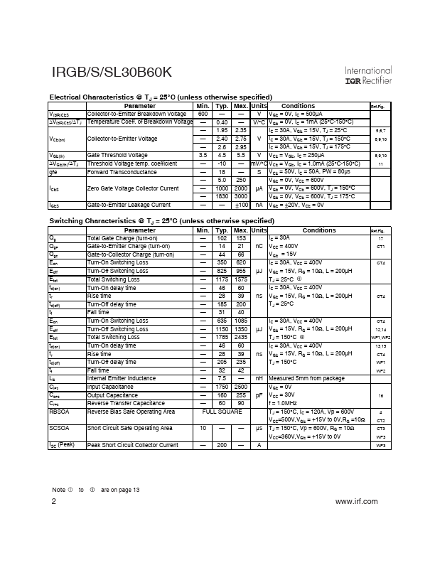 IRGSL30B60K