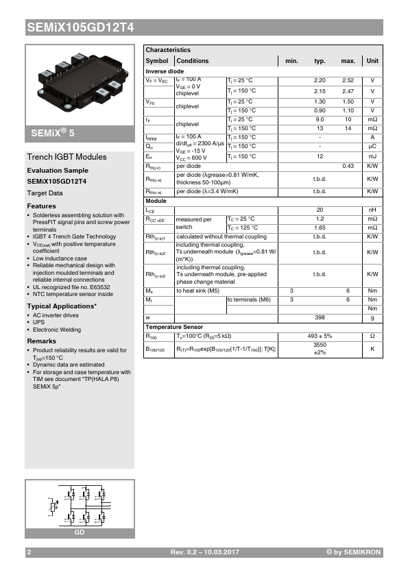 SEMiX105GD12T4