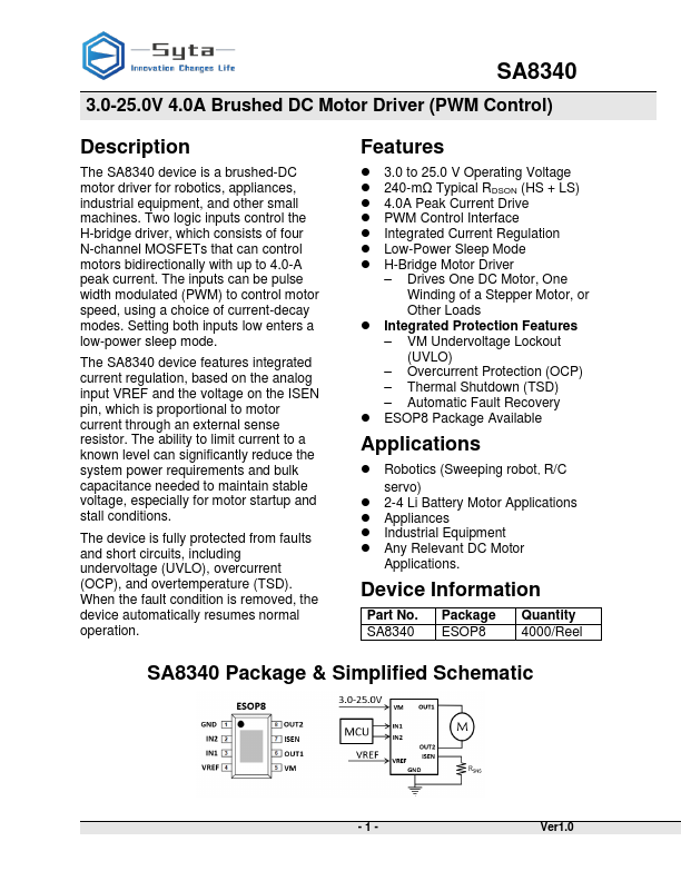 SA8340 Datasheet Preview