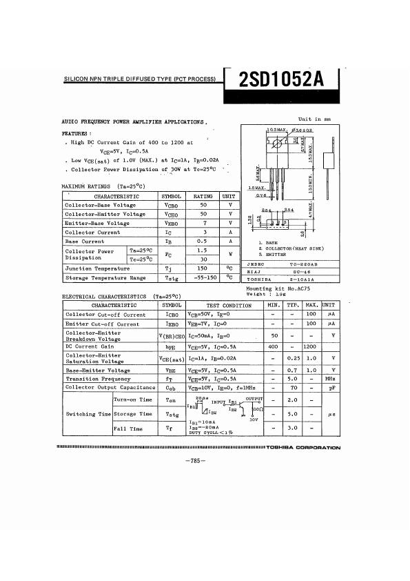 2SD1052A