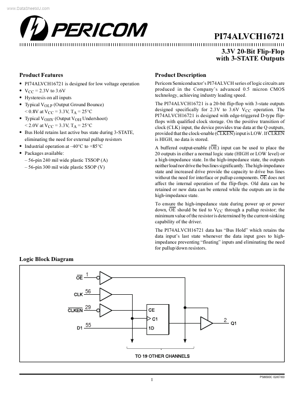 PI74ALVCH16721