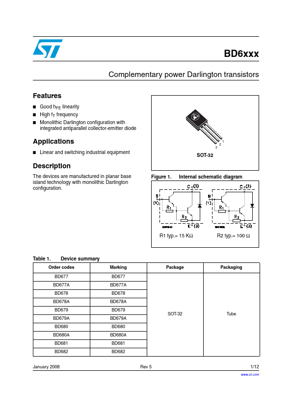 BD681 Datasheet Preview
