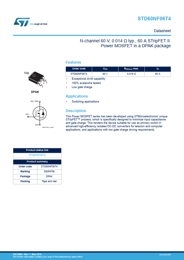 STD60NF06T4