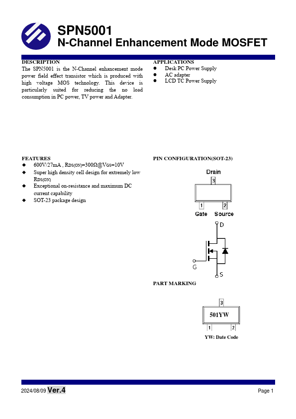 SPN5001 Datasheet Preview