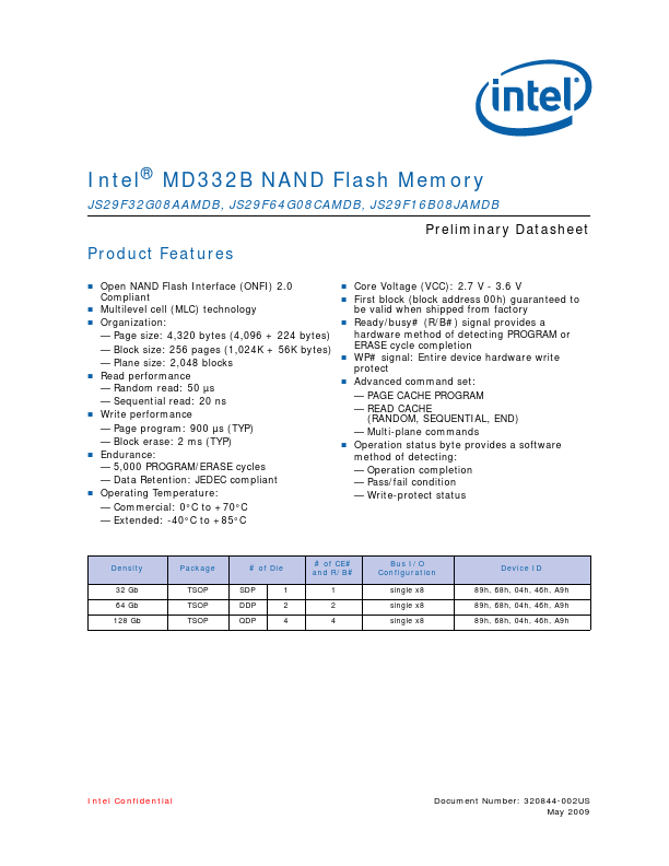 JS29F64G08CAMDB