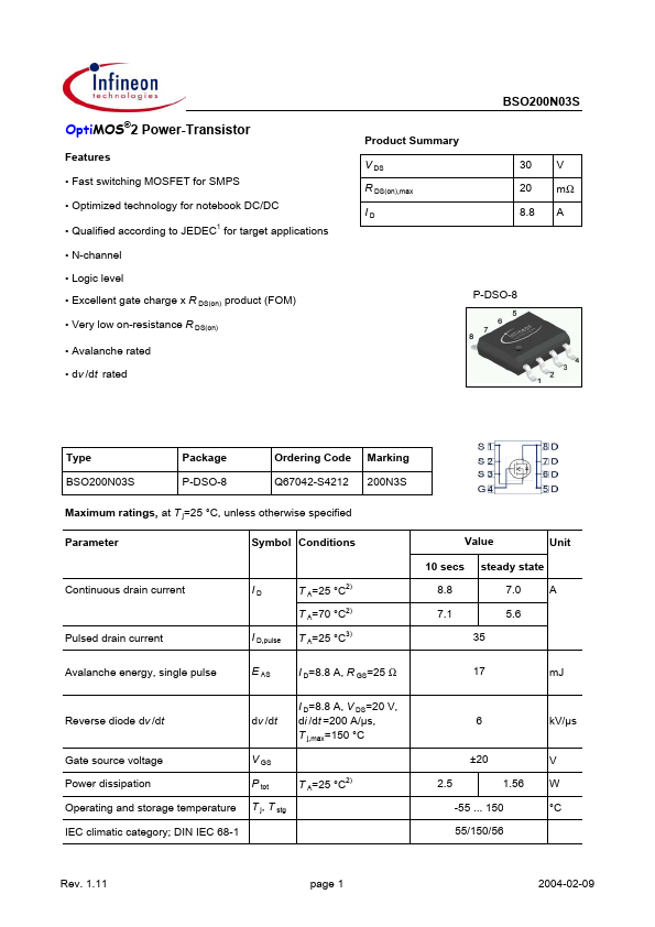 BSO200N03S