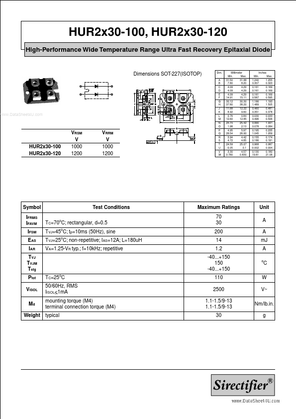 HUR2X30-120