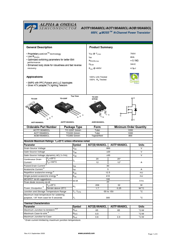 AOT190A60CL