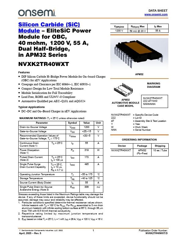 NVXK2TR40WXT Datasheet Preview