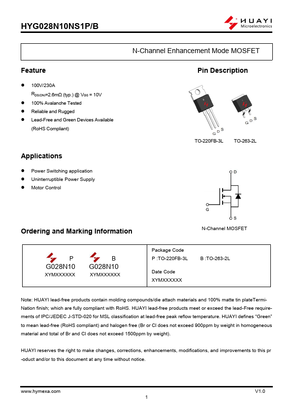 HYG028N10NS1B Datasheet Preview
