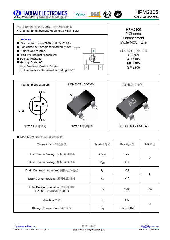 GM2305 Datasheet Preview