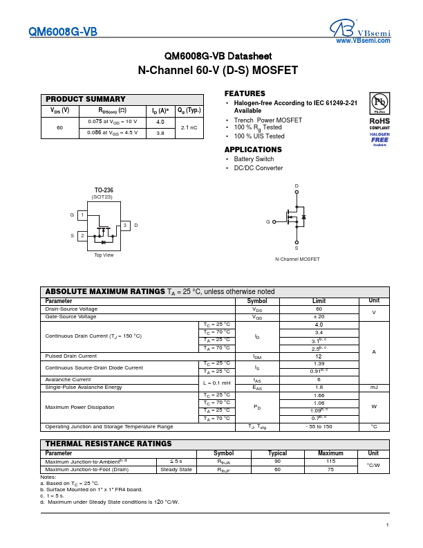 QM6008G Datasheet Preview
