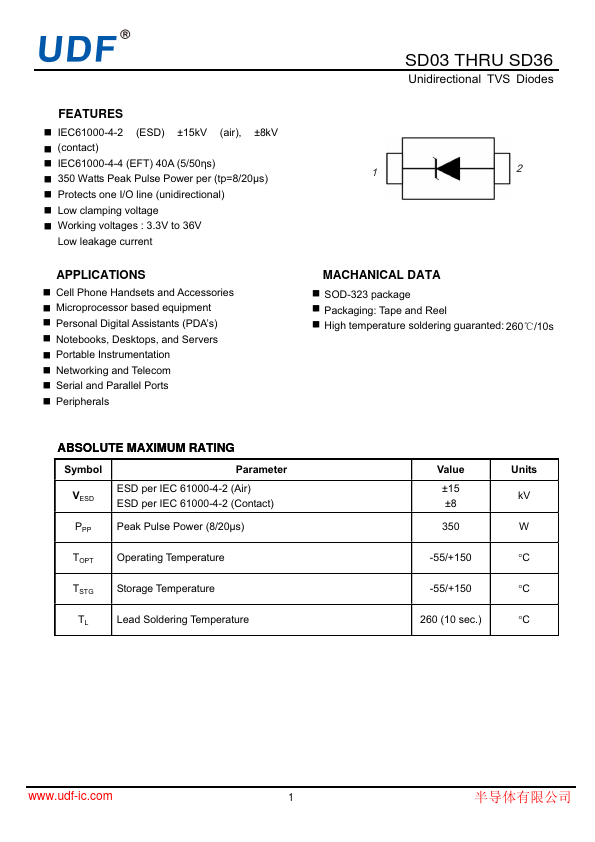 SD03 Datasheet Preview