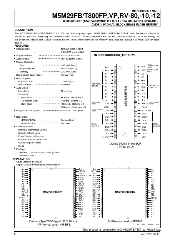 M5M29FB800RV-12