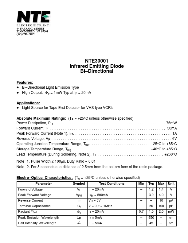 NTE30001