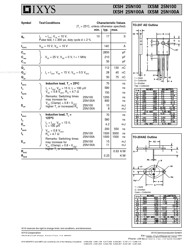 IXSM25N100A