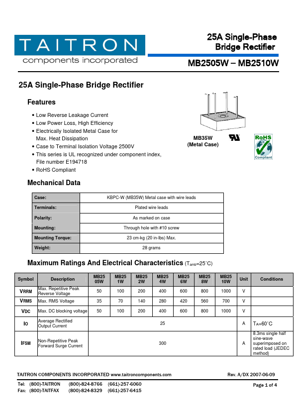 MB252W