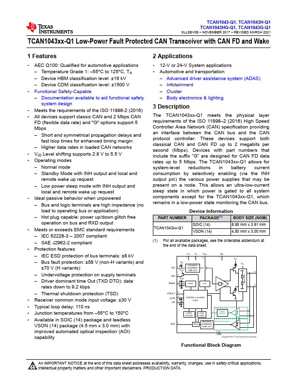 TCAN1043H-Q1